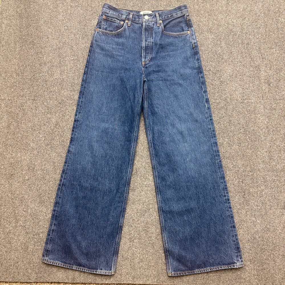 AGOLDE Dame High Rise Wide Leg Jeans Size 27 - Picture 14 of 14